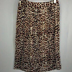 EXPRESS Leopard Print Pleated Skirt 4